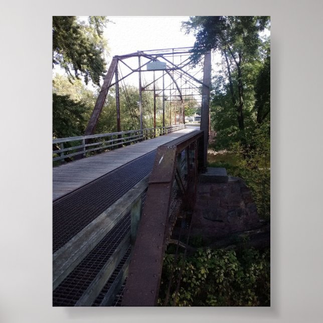 Eisenbahnbrücke Stahlträger Poster (Vorne)