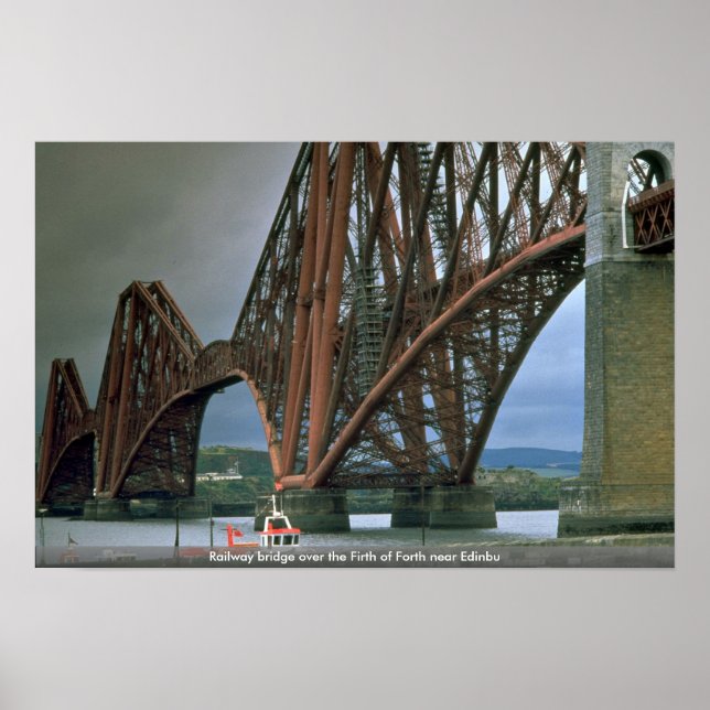 Eisenbahnbrücke über den Firth of Forth bei Edinbu Poster (Vorne)