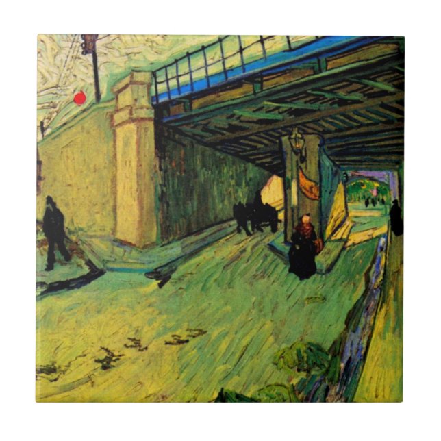 Eisenbahnbrücke über Montmajour durch Vincent van  Fliese (Vorderseite)