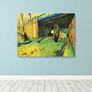 Eisenbahnbrücke über Montmajour von Vincent van Go Leinwanddruck