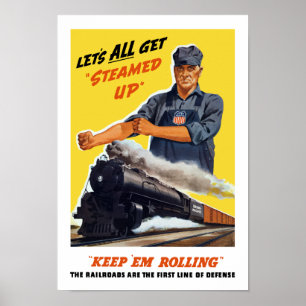 Eisenbahnen sind die erste Verteidigungslinie — WW Poster
