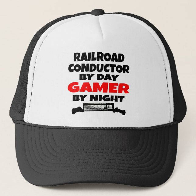 Eisenbahninduktor Gamer Truckerkappe (Vorderseite)