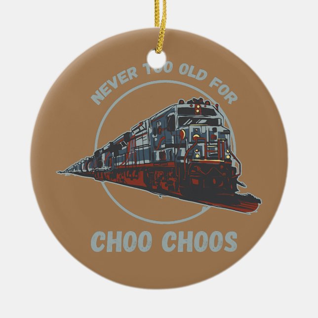 Eisenbahningenieur ist nie zu alt keramik ornament (Vorne)