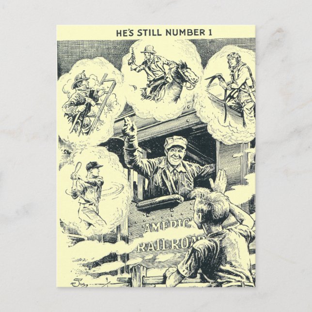 Eisenbahningenieur Postkarte (Vorderseite)