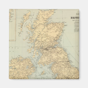 Eisenbahnkarte, Britische Inseln Magnet