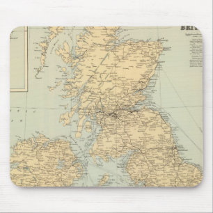 Eisenbahnkarte, Britische Inseln Mousepad