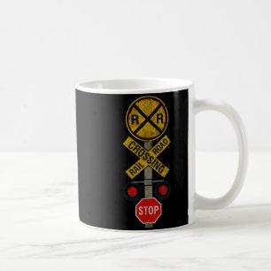 Eisenbahnkreuzung Lokomotive Modell Zug Liebhaber Kaffeetasse