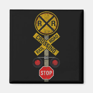 Eisenbahnkreuzung Lokomotive Modell Zug Liebhaber  Magnet