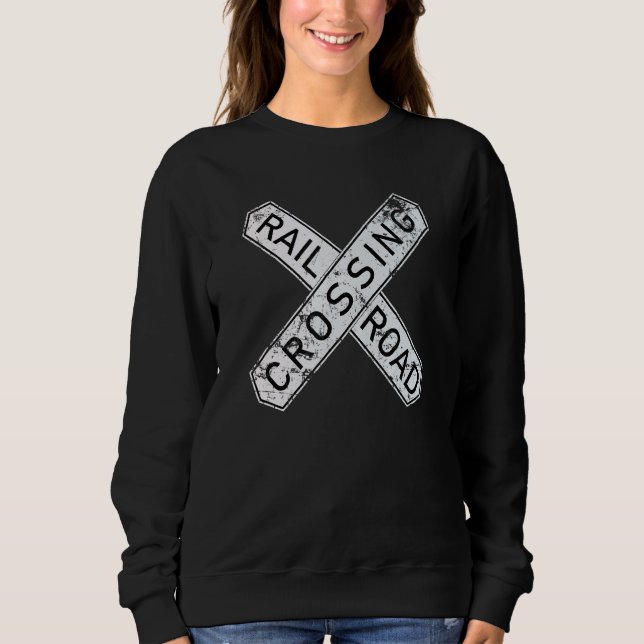 Eisenbahnkreuzzeichen 1935 - Warnzeichen Sweatshirt (Vorderseite)