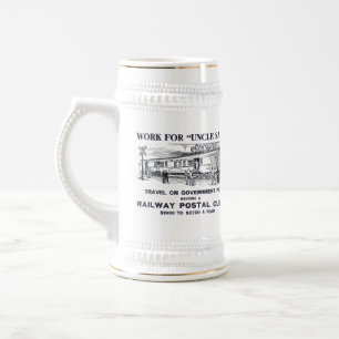 Eisenbahnpostbeamter Vintage 1926 Bierglas
