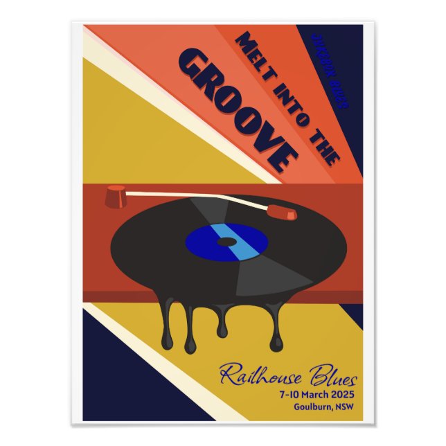 Eisenbahnposter Blues 2025 Fotodruck (Vorne)