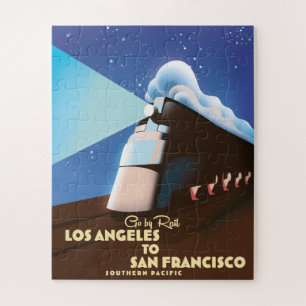 Eisenbahnposter Los Angeles nach San Francisco