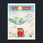 Eisenbahnstrecke Davos Parsenn, Roter Zug, Vintage Postkarte<br><div class="desc">Perfektes Bild für Ihr neues Druckdesign. Es könnte ein schönes Geschenk oder "letzte Touch" für die Dekoration von Zuhause sein.</div>