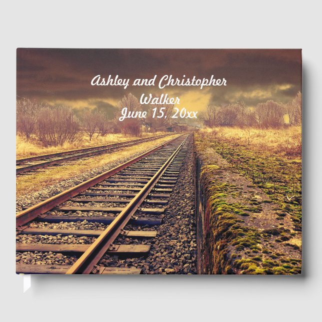 Eisenbahnstrecken Hochzeitsbuch Gästebuch (Vorderseite)