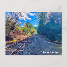 Eisenbahnstrecken in Florenz, Oregon Postkarte