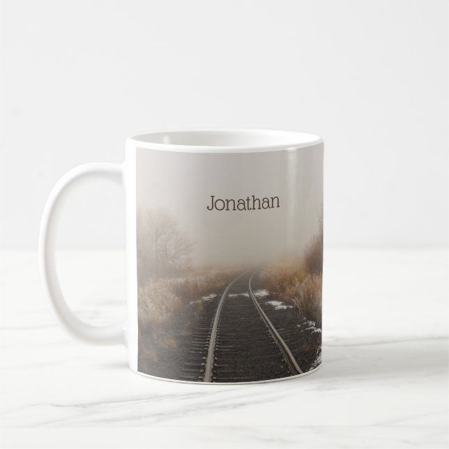 Eisenbahnstrecken Landschaftliches Personalisierte Kaffeetasse (Links)