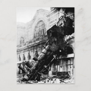 Eisenbahnunfall am Montparnasse, 22. Oktober 1895 Postkarte