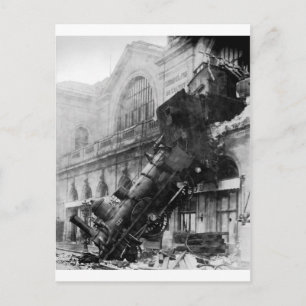 Eisenbahnunfall am Montparnasse, Eisenbahnkatastro Postkarte