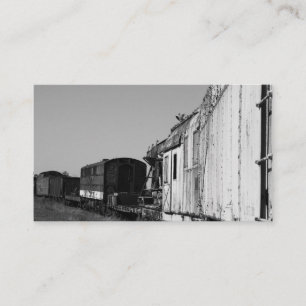 Eisenbahnwagen auf dem Bahnbetriebshof Visitenkart Visitenkarte