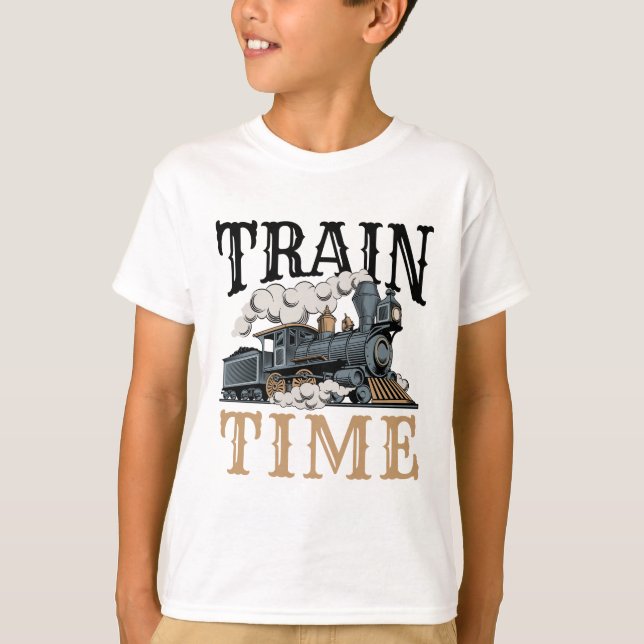 Eisenbahnzeitmodell Eisenbahnknotenpunkt T-Shirt (Vorderseite)