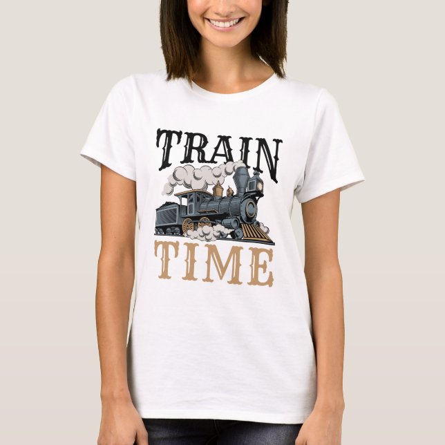 Eisenbahnzeitmodell Eisenbahnknotenpunkt T-Shirt (Vorderseite)