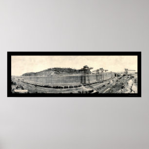 Eisenbahnzug Panama Canal Foto 1913 Poster