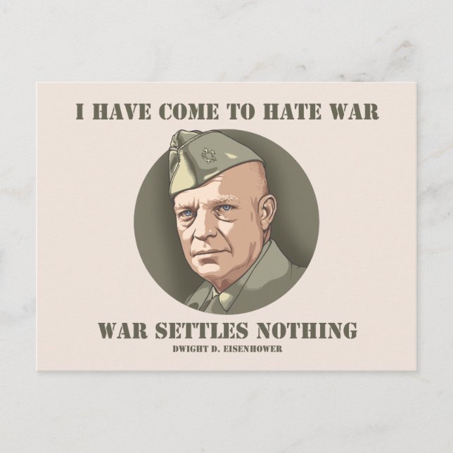 Eisenhower - Krieg Postkarte (Vorderseite)