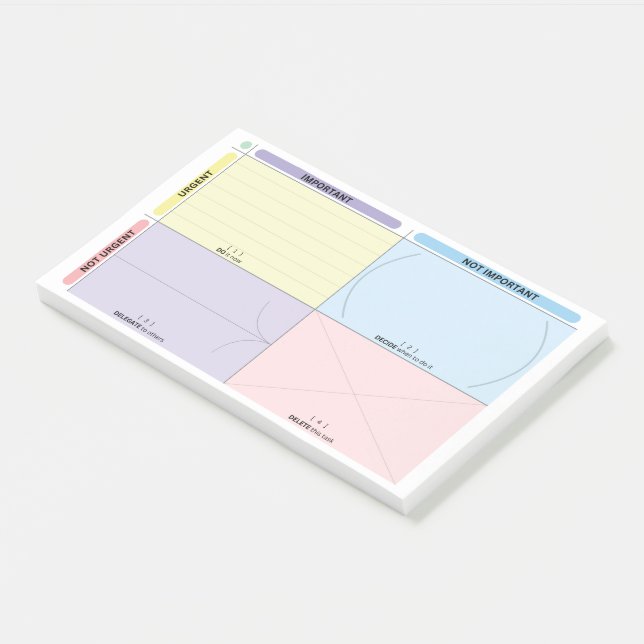Eisenhower Matrix Post It Post-it Klebezettel (angewinkelt)