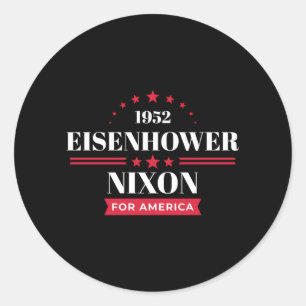 Eisenhower Nixon Ike Kampagne 1952 Runder Aufkleber
