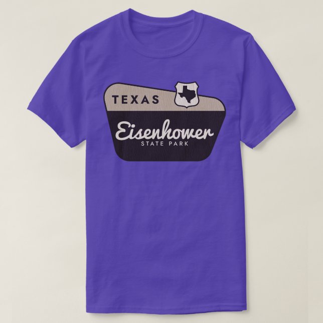 Eisenhower Staat Park Texas Begrüßungszeichen T-Shirt (Design vorne)