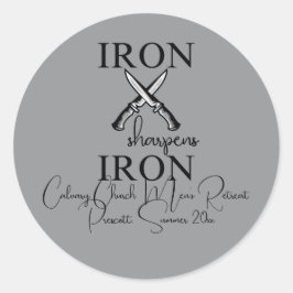 Eisenschärfe Christlich Runder Aufkleber