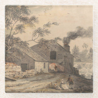 Eisenschmiede am Fluss Kent, Westmorland - Sandby Glasuntersetzer