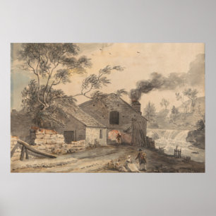Eisenschmiede am Fluss Kent, Westmorland - Sandby Poster