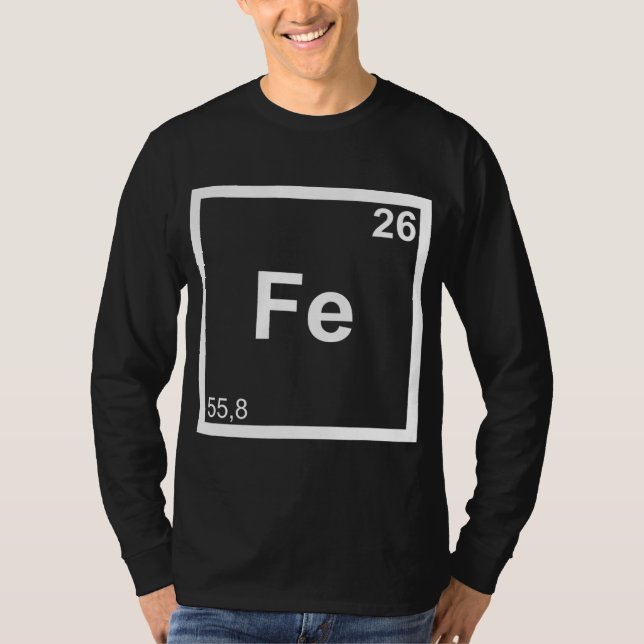 Eisentriathlete Fe Periodic System Swim Bike Run T-Shirt (Vorderseite)