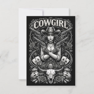 Eiserne Cowgirl Dankeskarte