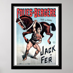 Eiserner Jack Starkmann Vintage-Zirkusposter Poster
