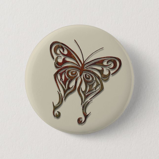 Eiserner Stammes-Schmetterling Button (Vorderseite)