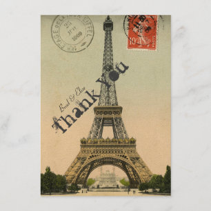 Eiserner Turm in Paris Personalisierte Danksagung Dankeskarte