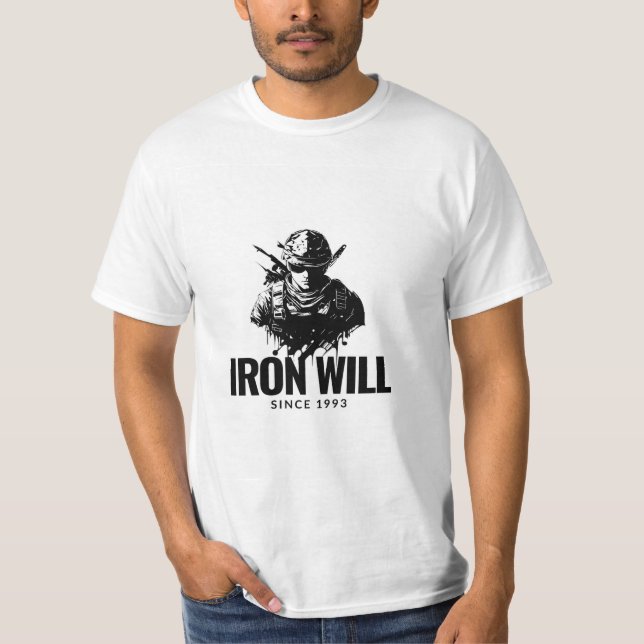 Eiserner Wille Design T-Shirt (Vorderseite)