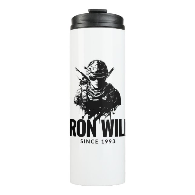 Eiserner Wille Soldat 1993 Emblem Thermosbecher (Vorderseite)