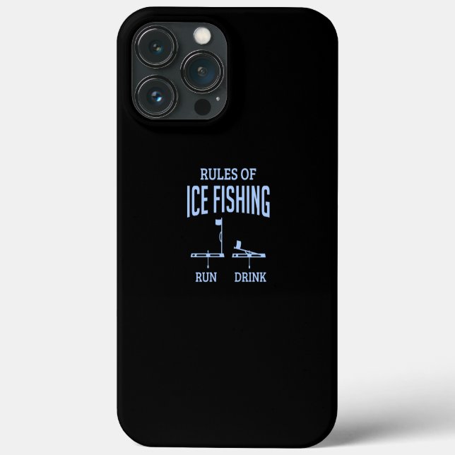 Eisfischarten, Eisfischerei auf Eisanglerflagge Case-Mate iPhone Hülle (Rückseite)