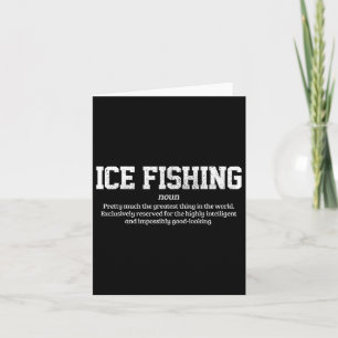Eisfischen Definition Lustiges Eisfischer-Geschenk Karte
