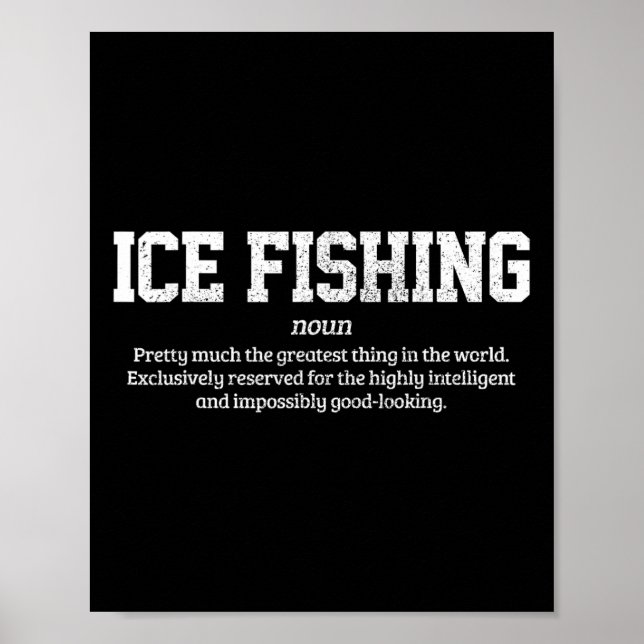 Eisfischen Definition Lustiges Eisfischer-Geschenk Poster (Vorne)