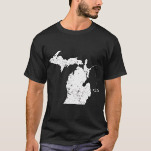 Eisfischen ruft MI Bassfischen Humor T-Shirt