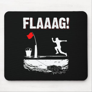 Eisfischerei-Spitzen-Flaggenlauf für Eisfischerei- Mousepad