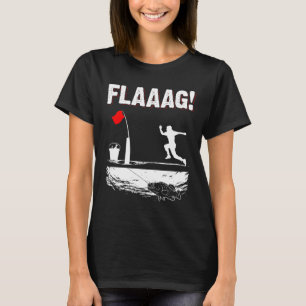 Eisfischerei-Spitzen-Flaggenlauf für Eisfischerei- T-Shirt