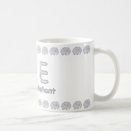 EisforElephant–FunAlphabetCupDesign Kaffeetasse
