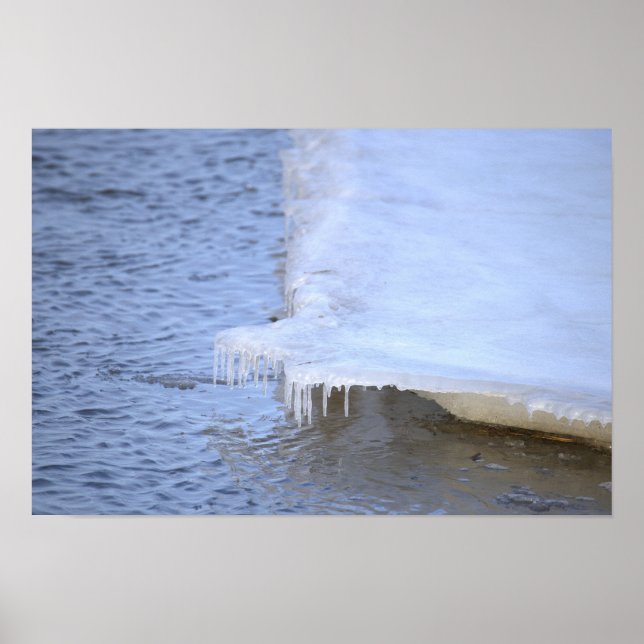 Eisformation mit Wasser Poster (Vorne)