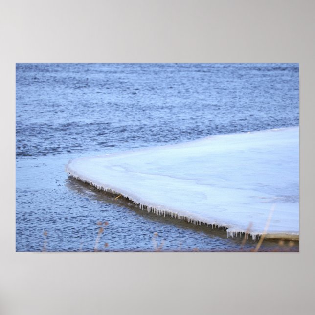 Eisformation mit Wasser Poster (Vorne)