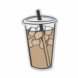 Eisgekühlte Kaffee-Tassen-Kunst Aufkleber